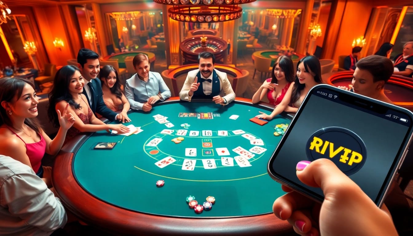 Experience the thrill of gambling with rikvip at a luxurious table game setting.