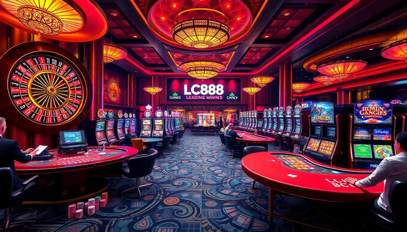 Experience the excitement of gambling at LC88 with vibrant casino tables and thrilling games.