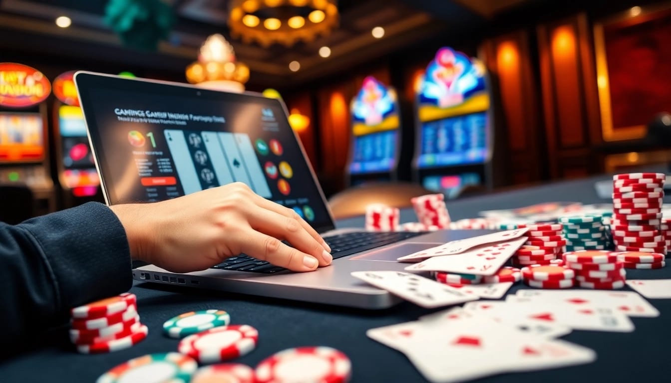 Engaging visual of đăng nhập ee88 with a player ready to explore diverse casino games.