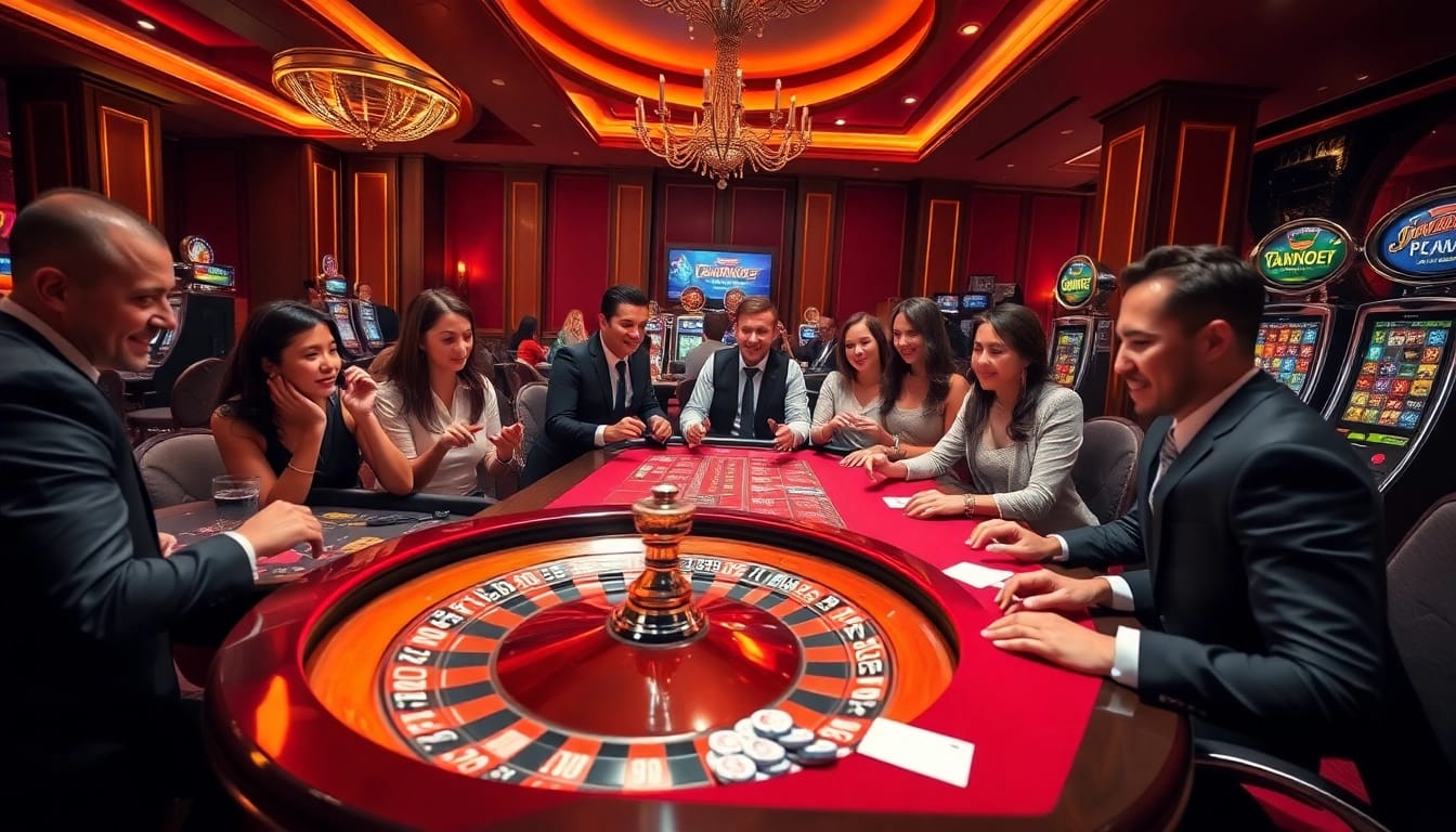 Gambler celebrating a win at MMOO casino table with poker chips and cards.