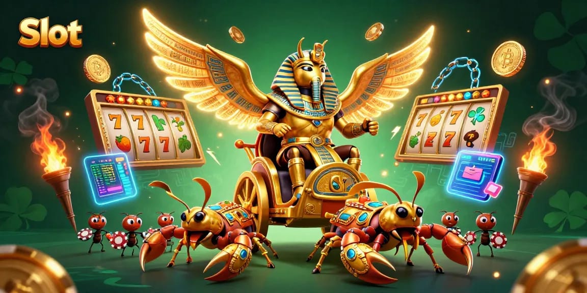 Engage with vibrant Slot gameplay elements in a rich 3D casino scene.
