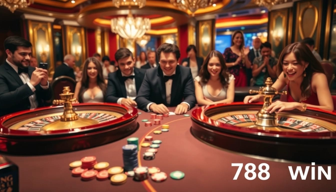 Experience thrilling gaming action at 789 win casino with poker tables and roulette.