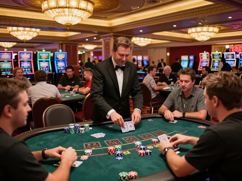 Amati strategi pemain truthontatelabianca di meja blackjack yang ramai dikelilingi oleh kegembiraan