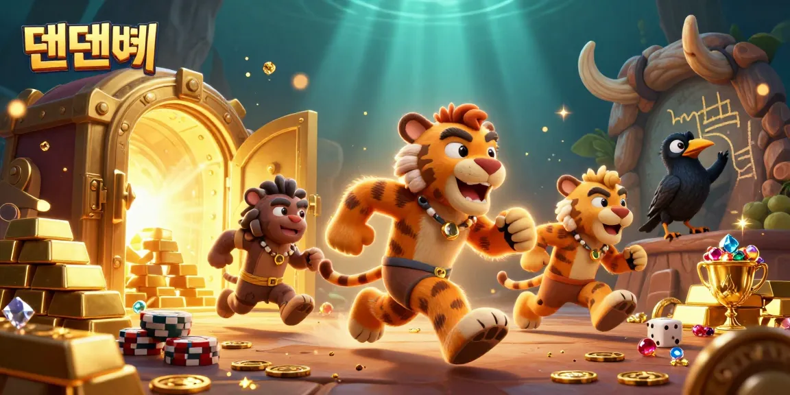 Play energizing games at 텐텐벳 with unique cartoon characters in vibrant casino scene.