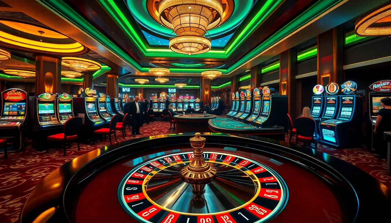 Experience the thrills of EE88 at a vibrant casino with roulette and slot excitement.