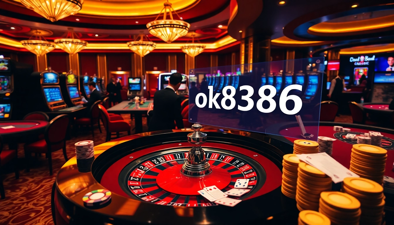 Experience luxurious gameplay at ok8386 casino, featuring vibrant tables and engaging dealers.