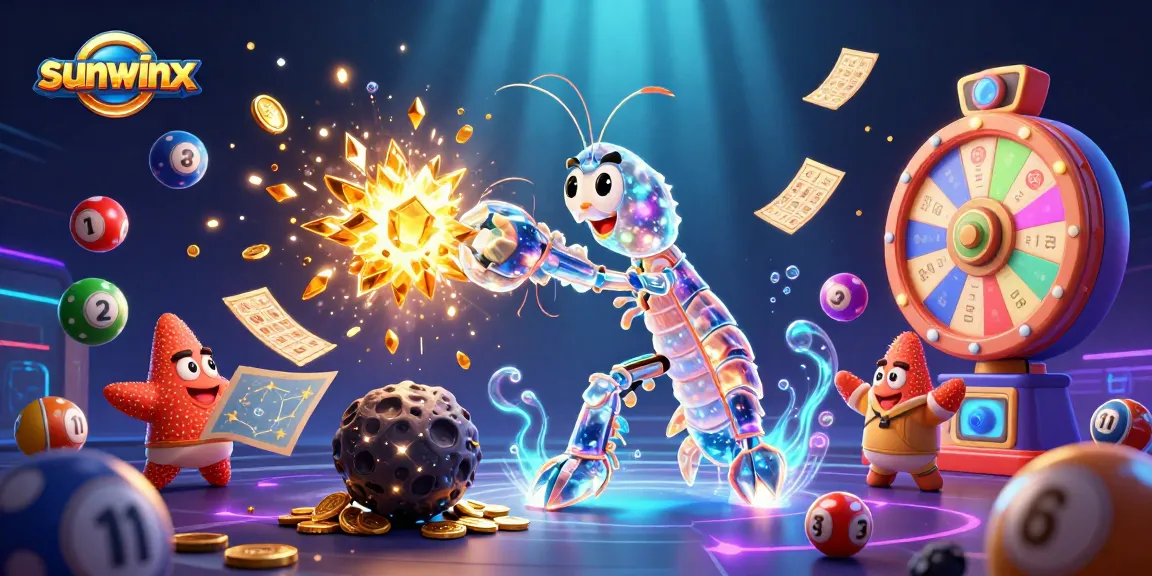 Experience instant wins with sunwinx, showcasing vibrant bingo elements, colorful lottery balls, and energetic gameplay.