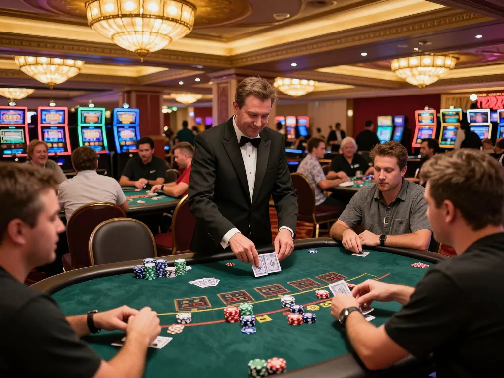 Amati strategi pemain truthontatelabianca di meja blackjack yang ramai dikelilingi oleh kegembiraan