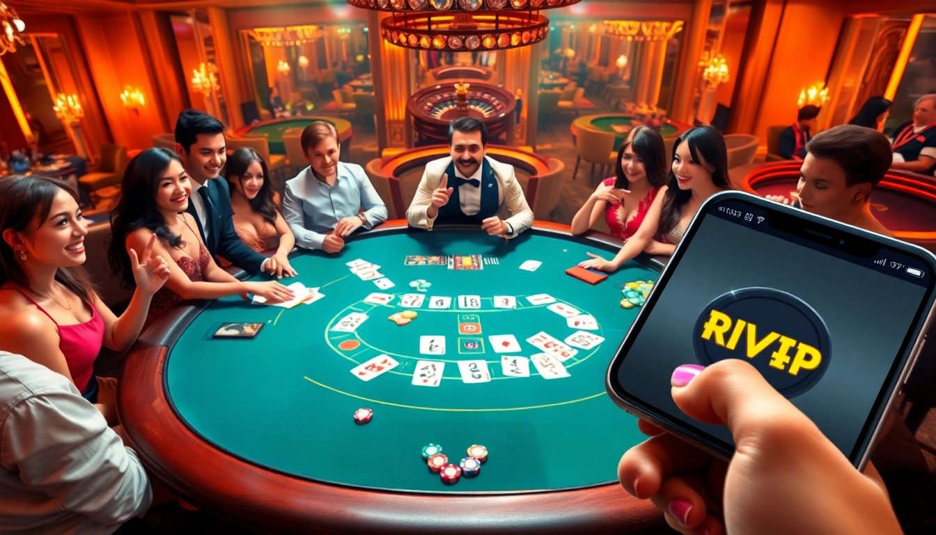 Experience the thrill of gambling with rikvip at a luxurious table game setting.