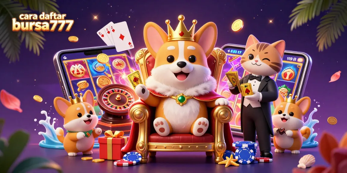 Join the excitement at cara daftar bursa777 with vibrant slot games and joyful characters.
