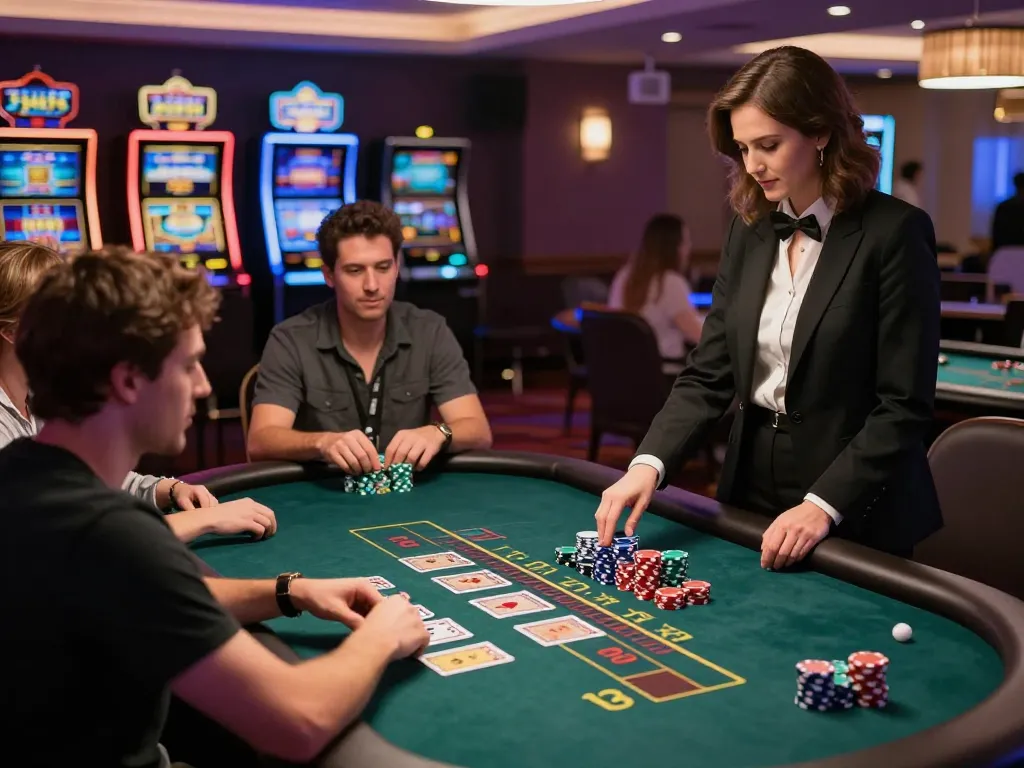 Players enjoying live blackjack at PH365, engaging in an exciting casino experience with professional dealers.