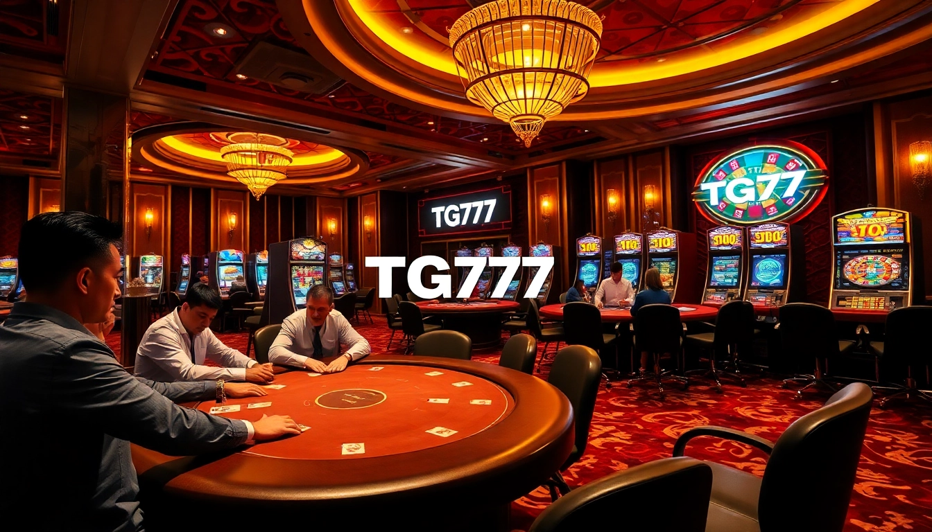 Experience the thrill of playing at TG777 with vibrant casino games and a luxurious atmosphere.