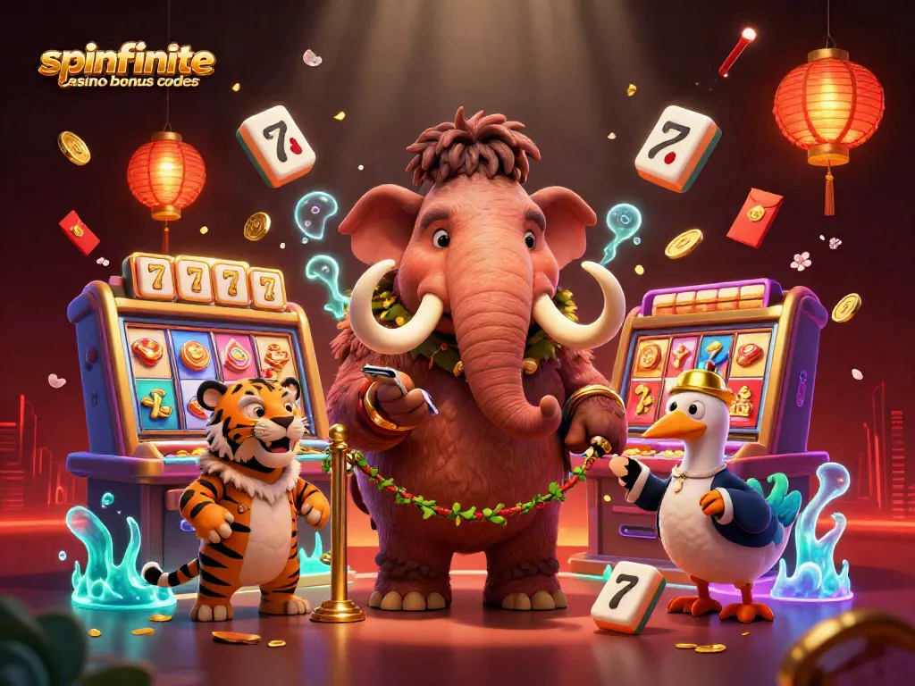 Experience spinfinite casino bonus codes with a playful scene of unique animal characters in a vibrant casino