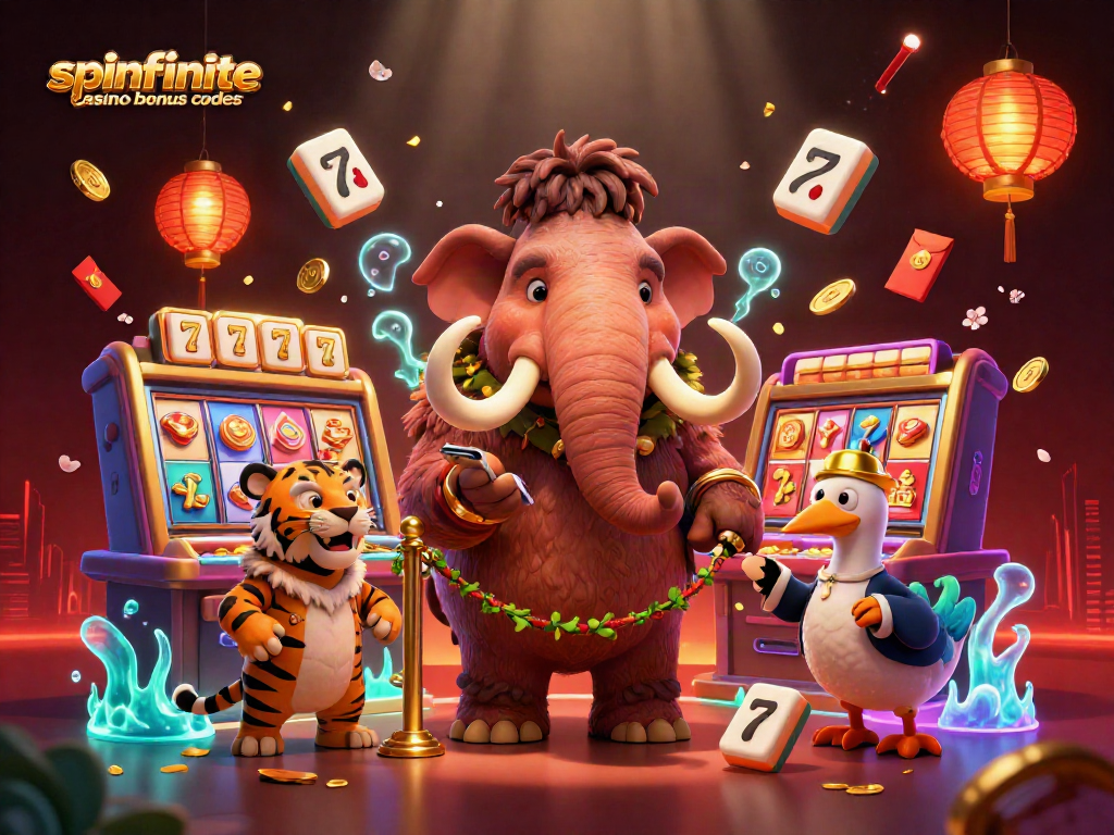 Experience spinfinite casino bonus codes with a playful scene of unique animal characters in a vibrant casino