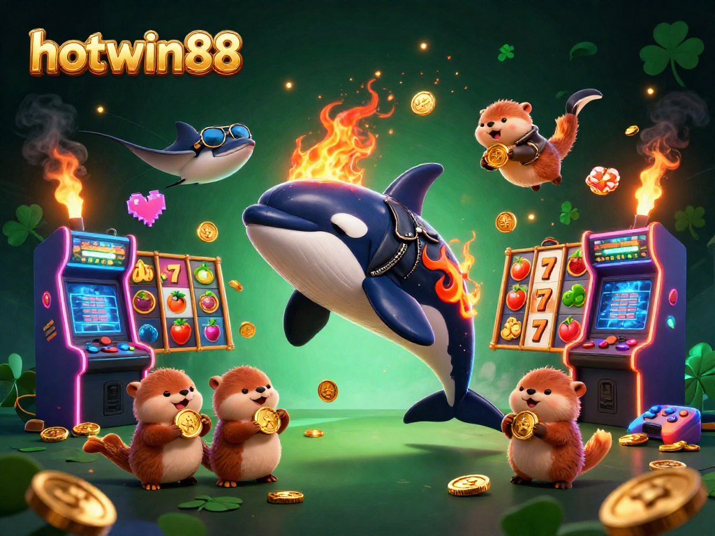 Win big with hotwin88 featuring dynamic 3D characters and casino elements in vivid detail.