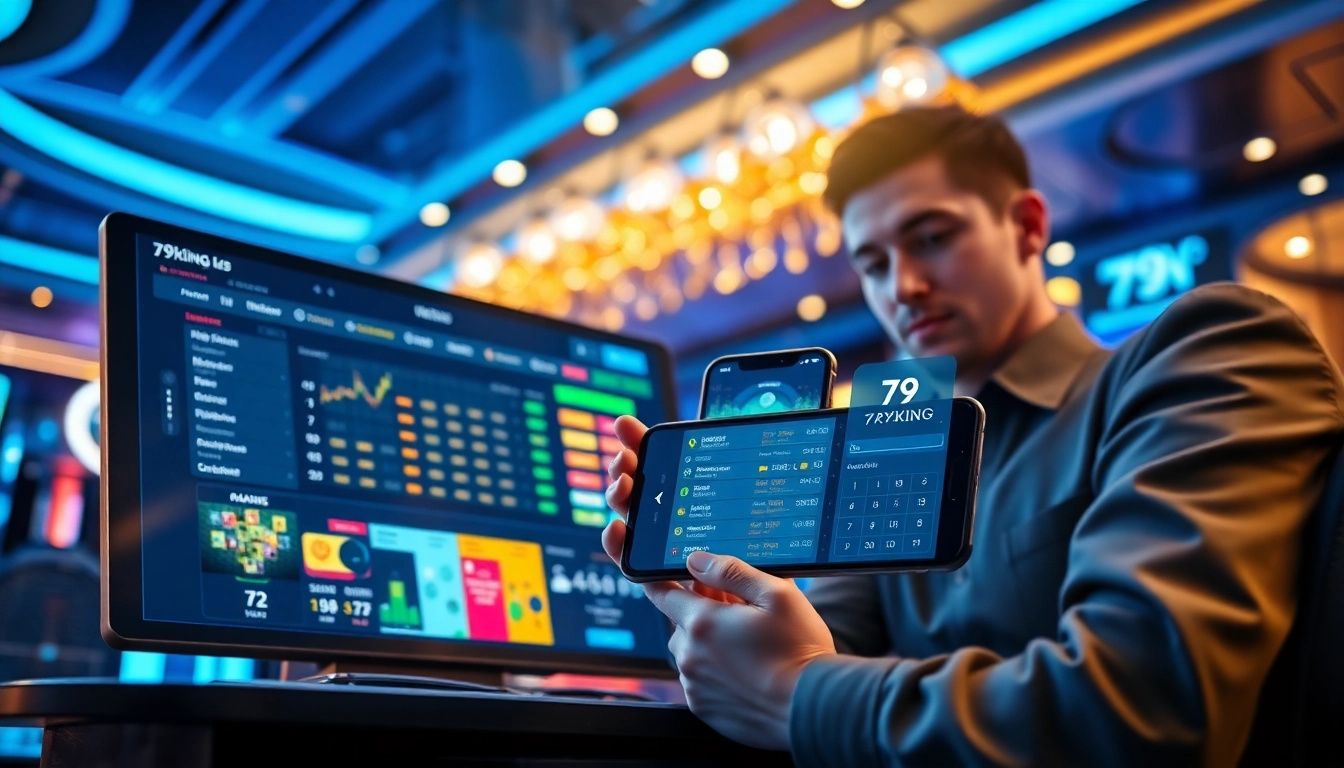 79king online betting dashboard showcasing live odds and app interface