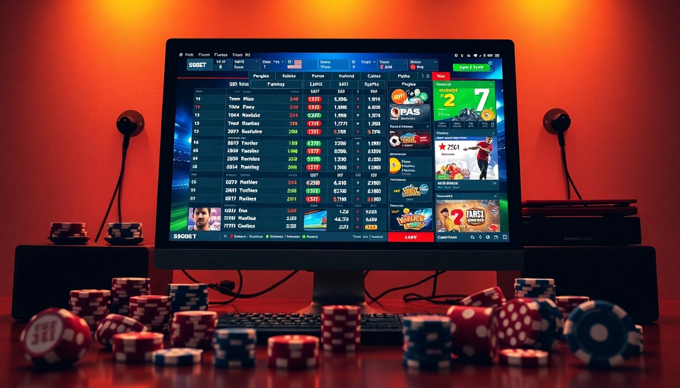 Engaging sbobet login indonesia interface showcasing dynamic sports betting options and thrilling gameplay.