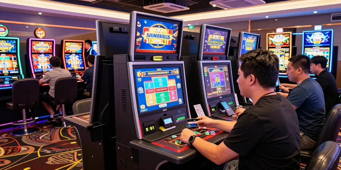 Players engaging at casinos that accept credit cards, enjoying vibrant gaming experiences with various table games and slots.