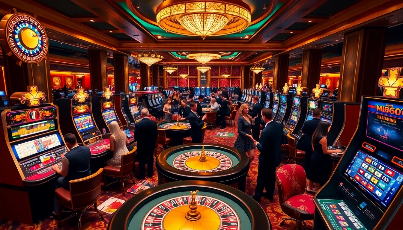 Players winning big at MB66 casino tables, celebrating jackpots and lively games.