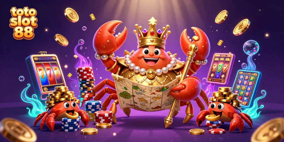 Experience big wins with toto slot 88 amidst a vibrant casino scene filled with treasures and dynamic game elements.