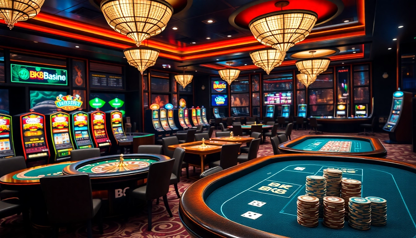Experience the excitement of BK8 casino with vibrant gaming tables and immersive online interfaces.