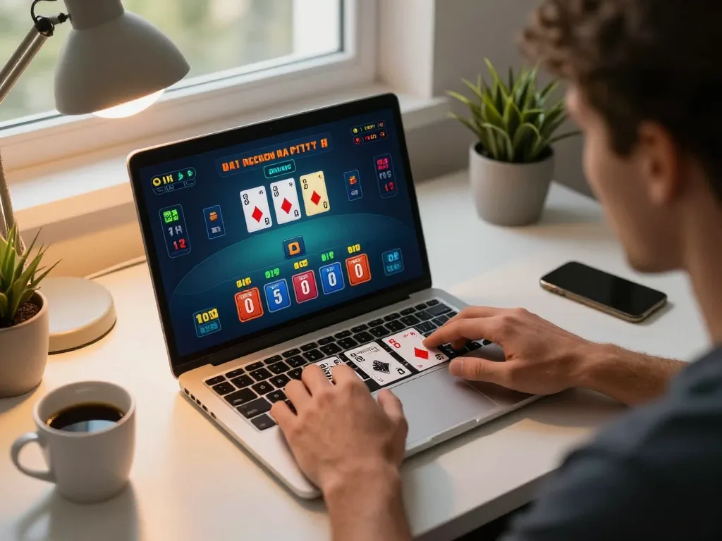 Engaging in an online blackjack game on ww88com, showcasing player-focused strategy and decision-making.