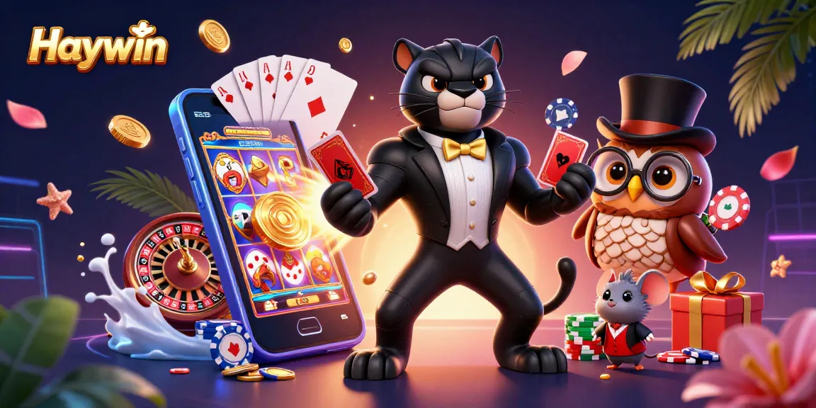 Experience thrilling gameplay with Haywin as characters engage in a vibrant casino scene.