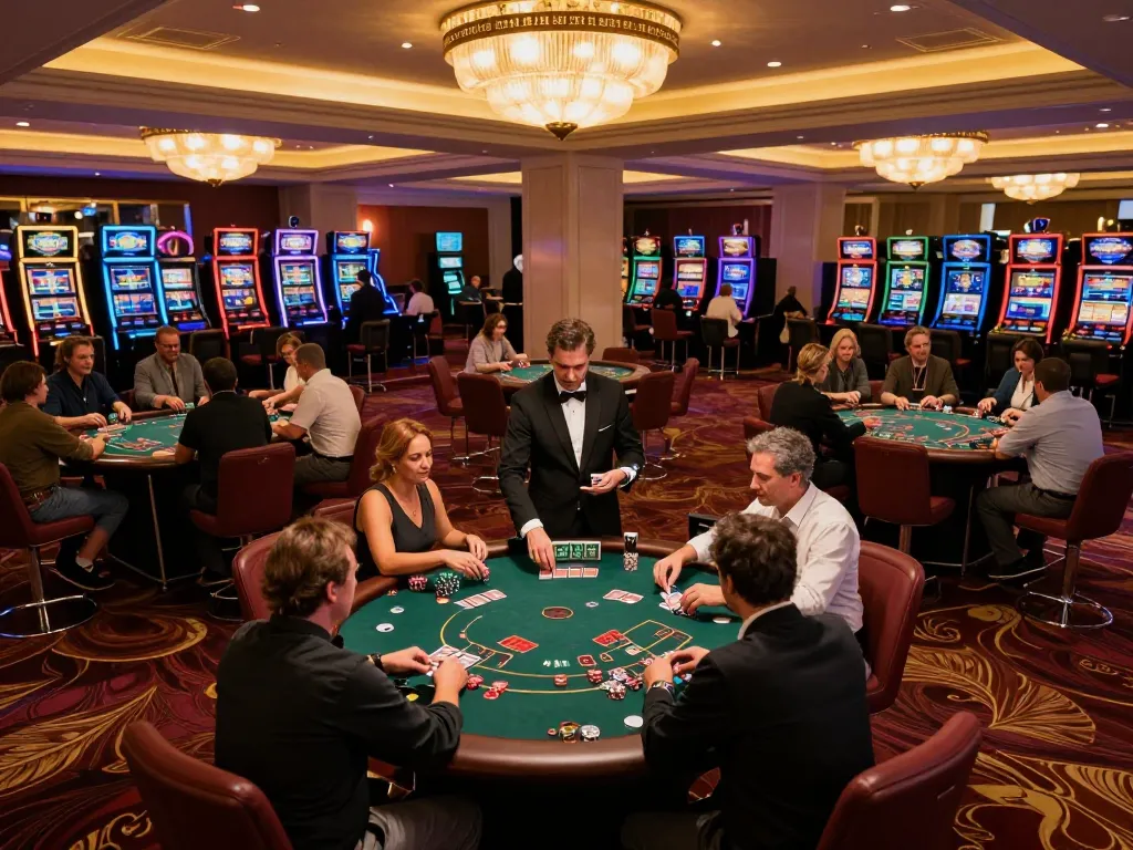 Players strategizing their bets at tg88 blackjack table in a luxurious casino setting