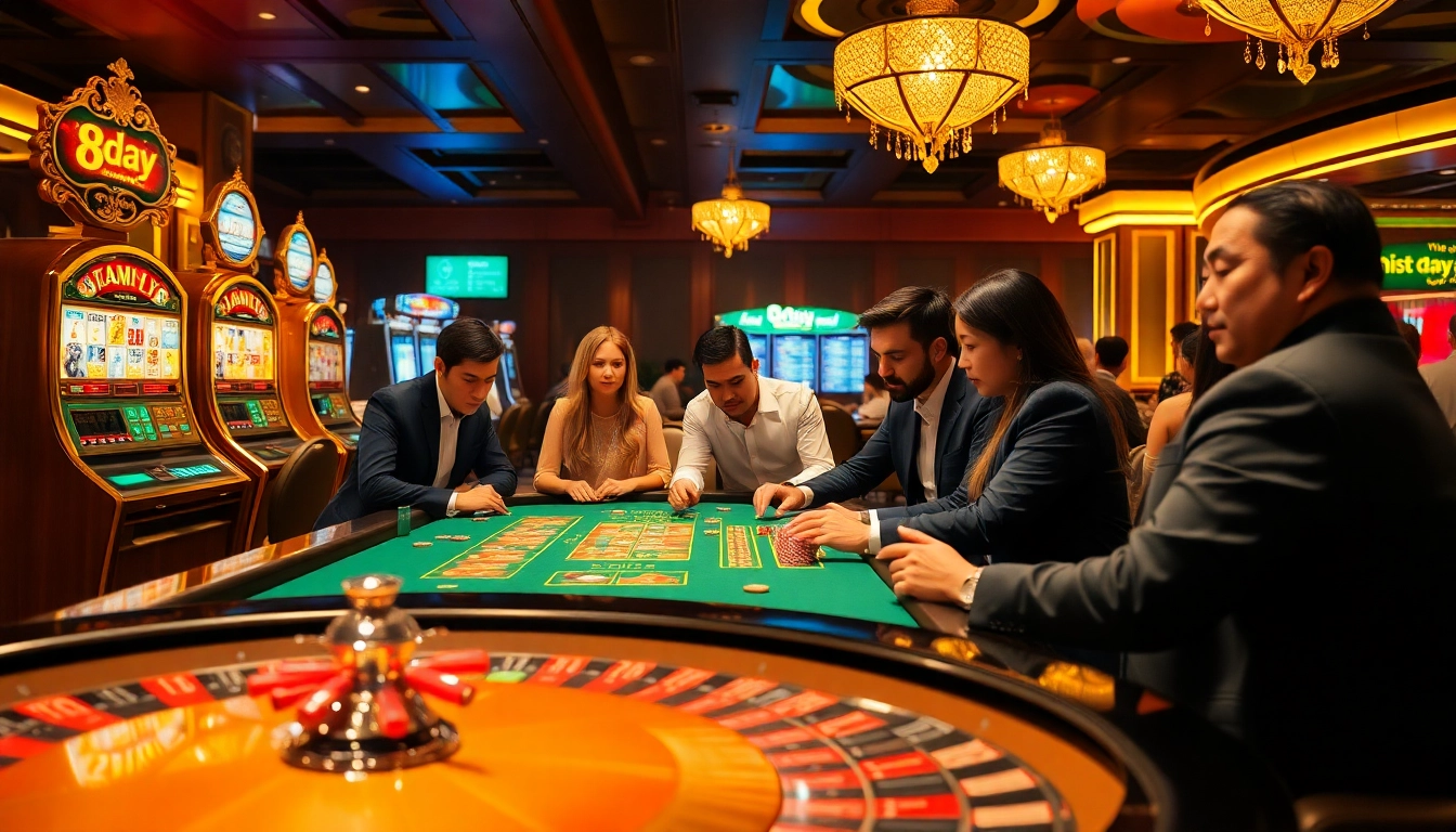Experience the excitement of 8day with luxurious casino games, vibrant slot machines, and thrilling poker tables.