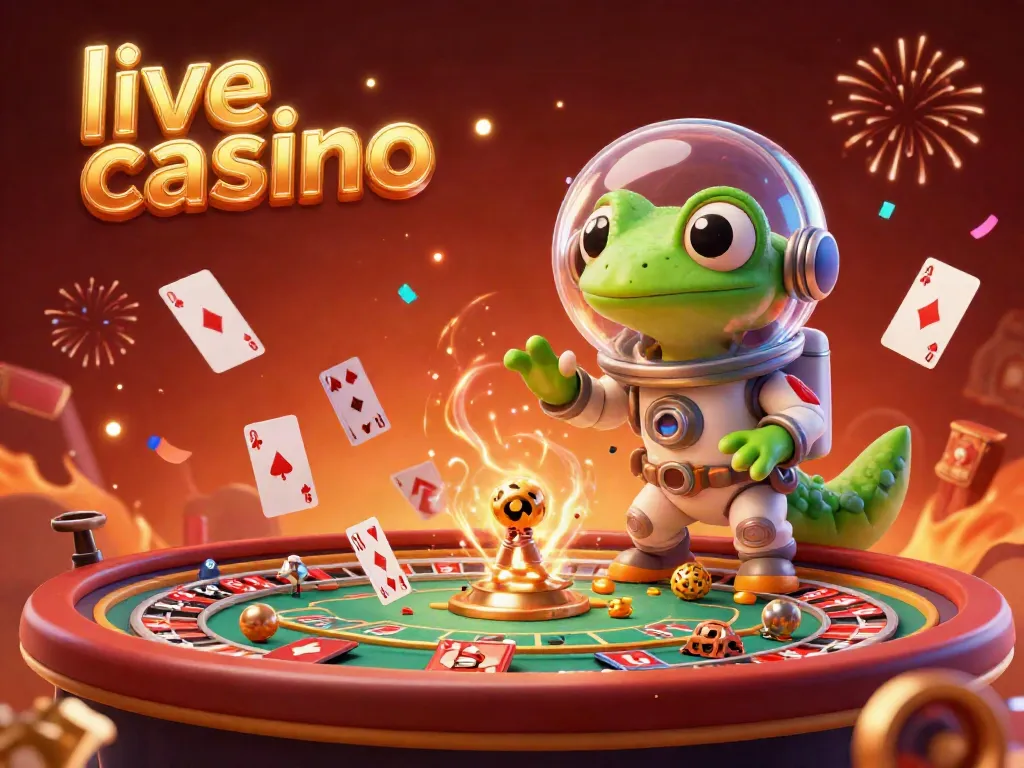 Menikmati pengalaman live casino dengan permainan roulette dan baccarat yang terhubung secara langsung.