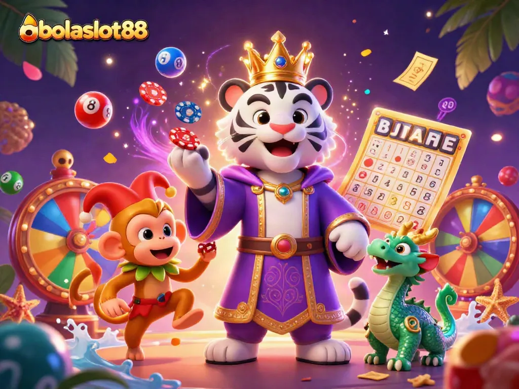 Experience thrilling moments at bolaslot88 with an exciting gameplay illustration filled with vibrant casino elements.