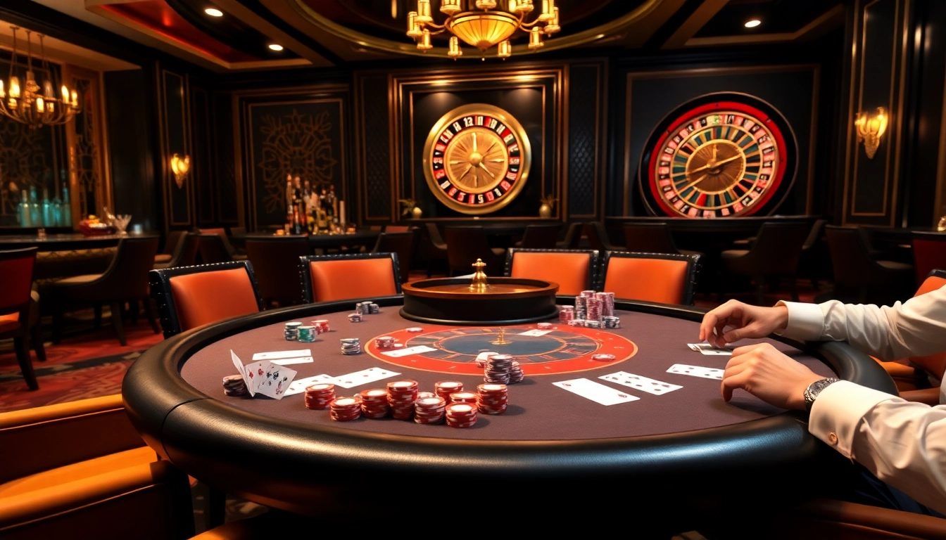 Engaging poker scene highlighting xx88 game with vibrant chips and intense players.