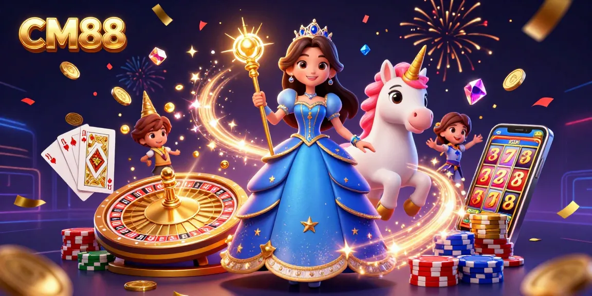 Win big at CM88 with a stunning 3D illustration of a royal character and a magical unicorn.