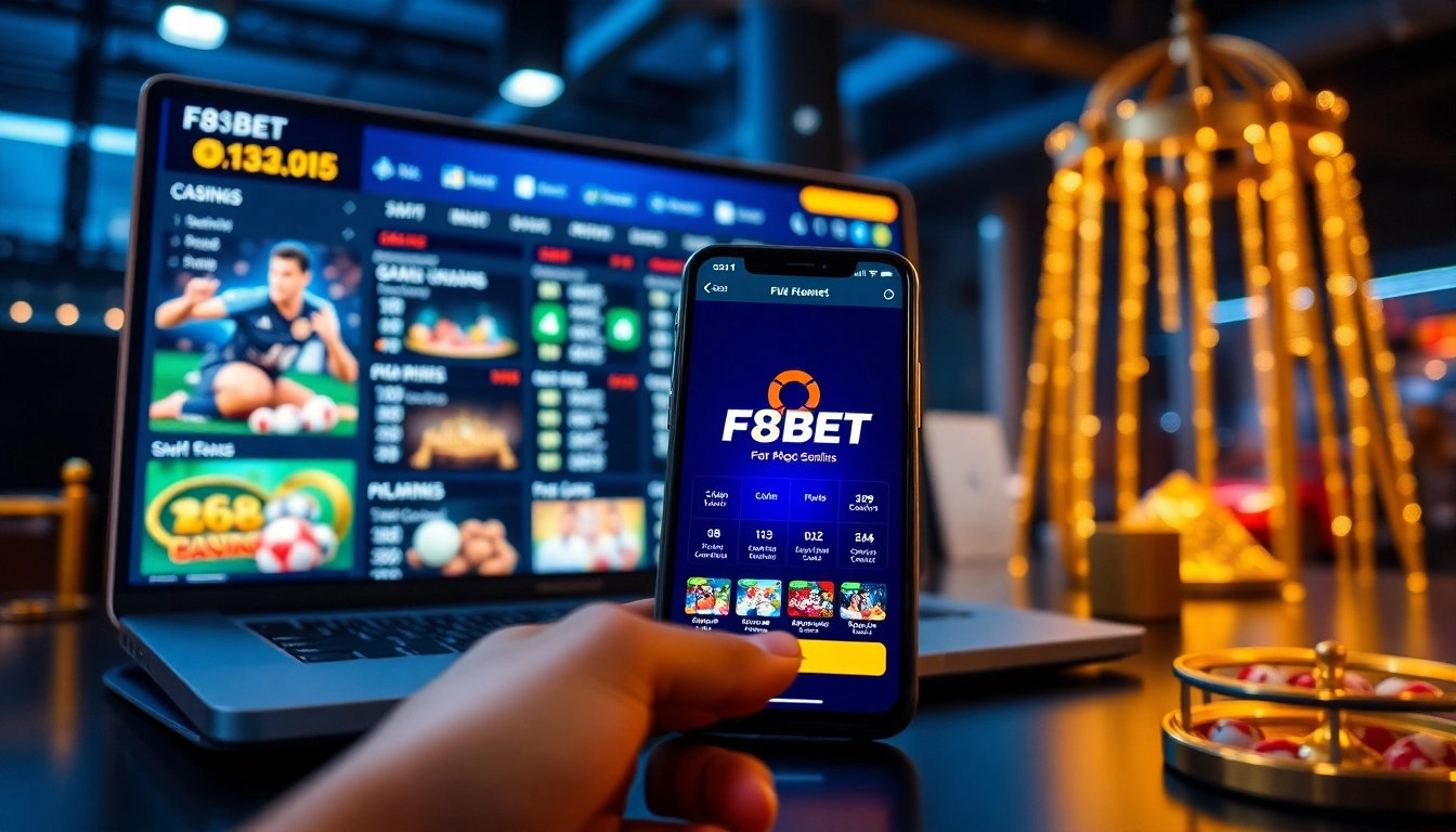 Experience the excitement of f8bet with a modern online betting interface showcasing diverse gaming options.