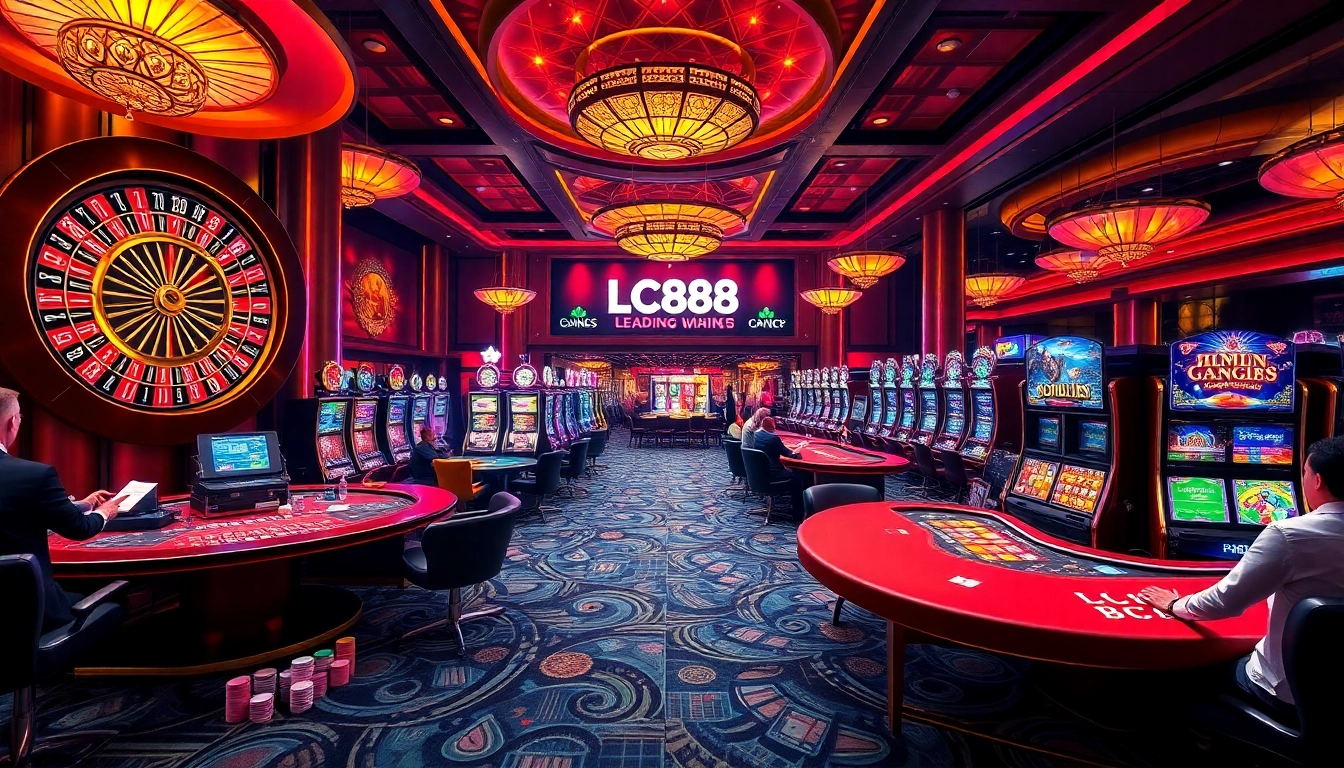Experience the excitement of gambling at LC88 with vibrant casino tables and thrilling games.