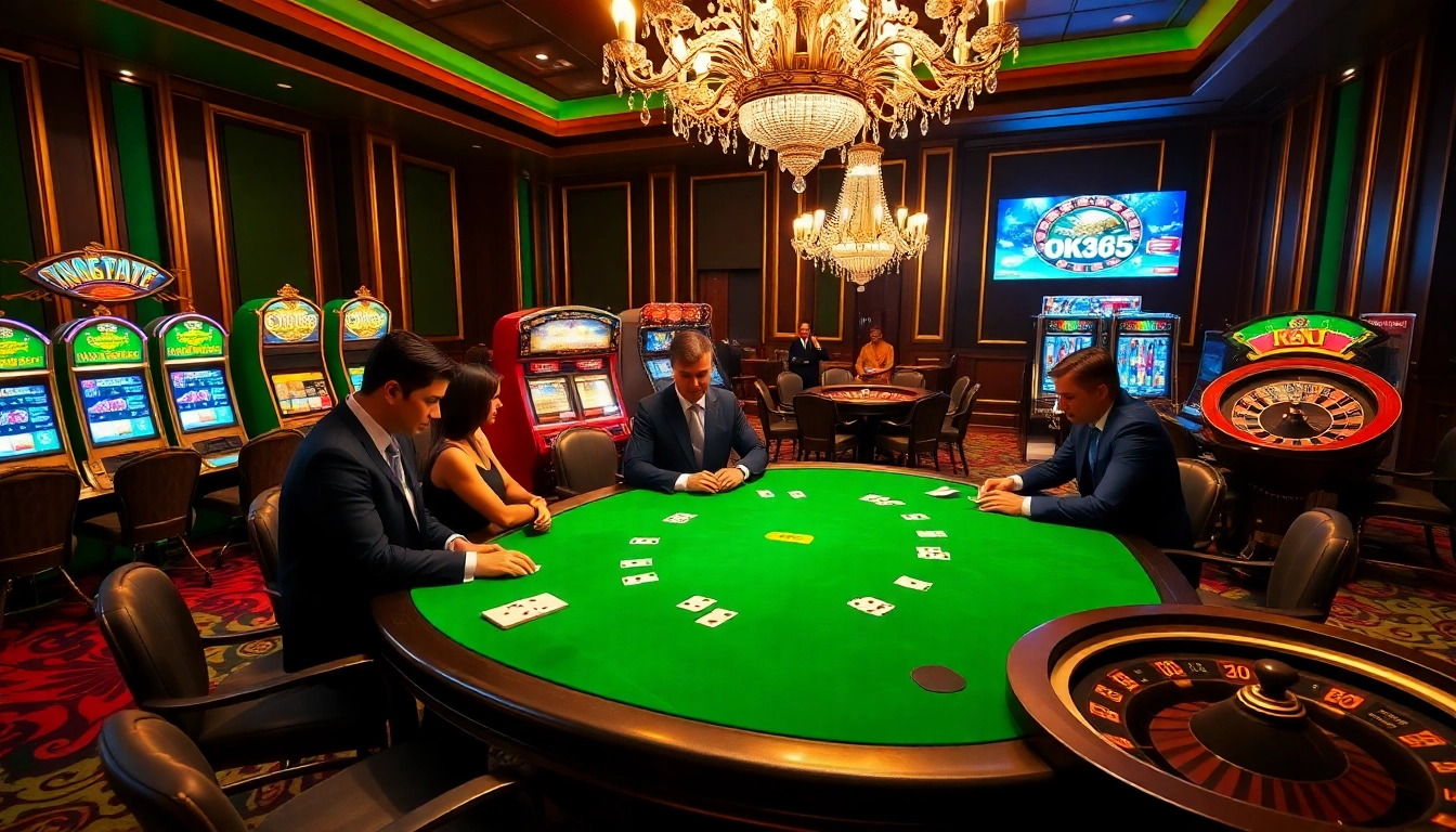 Experience high-stakes poker at OK365 com with luxury casino ambiance and thrilling gameplay.