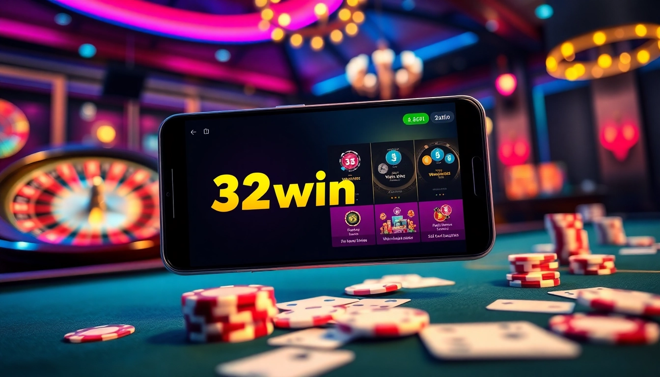 Experience the thrill of winning with the 32win app in a luxurious casino setting.