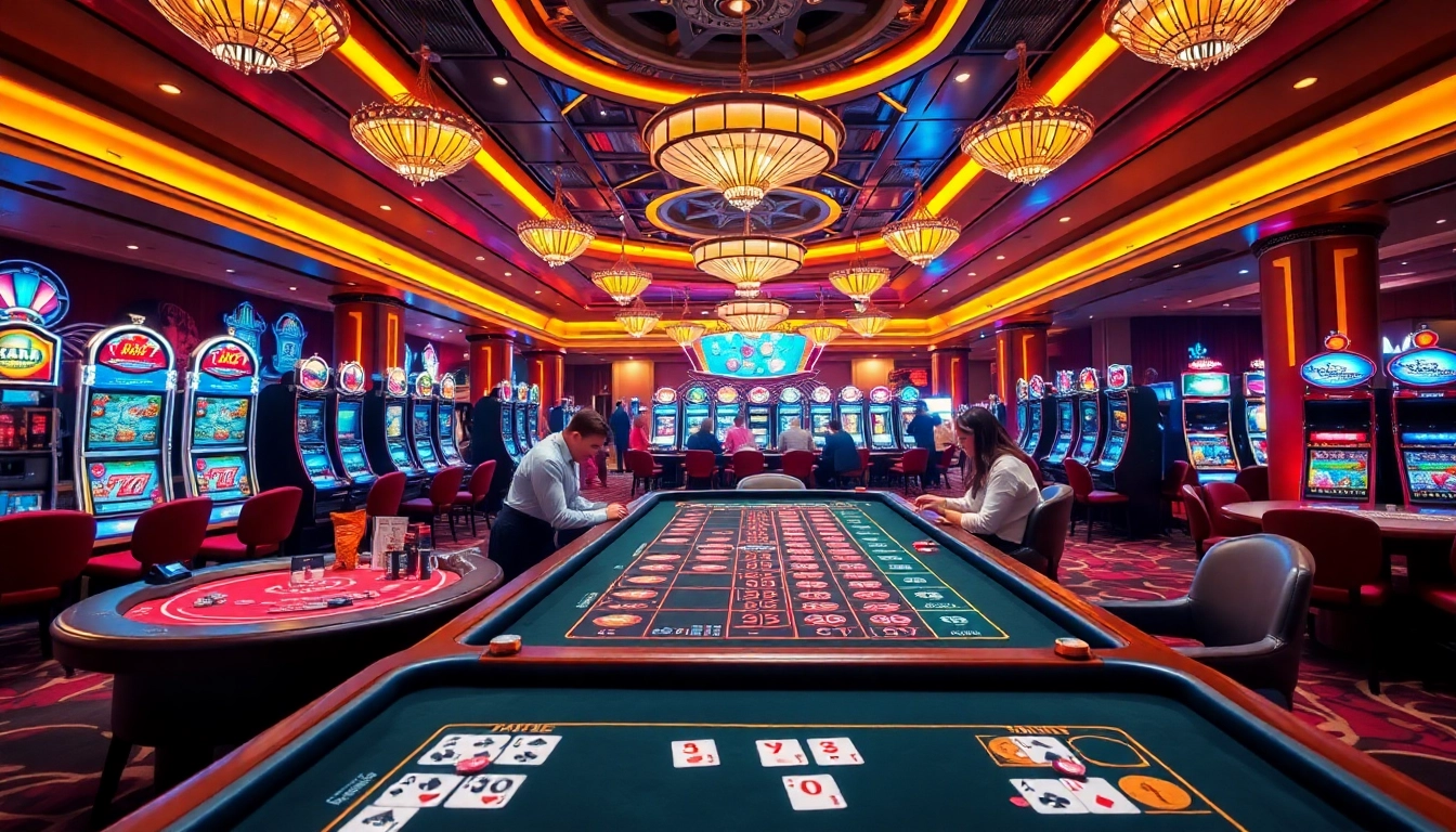 Engaging scene of Đá Gà BJ38 betting action with vibrant casino visuals and players participating.