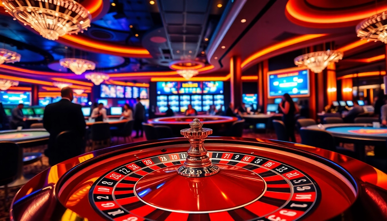 Experience thrilling gameplay at hitclub.miami with luxurious casino tables and vibrant betting atmosphere.
