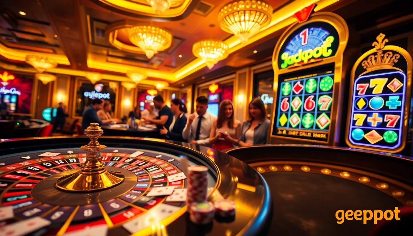 Experience thrilling gameplay at gojekpot with vibrant casino elements and winning excitement.