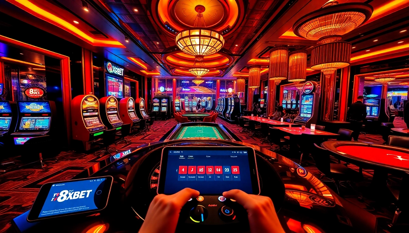 Experience the thrill of gambling with tải app 8xbet, featuring vibrant casino tables and engaging gameplay.