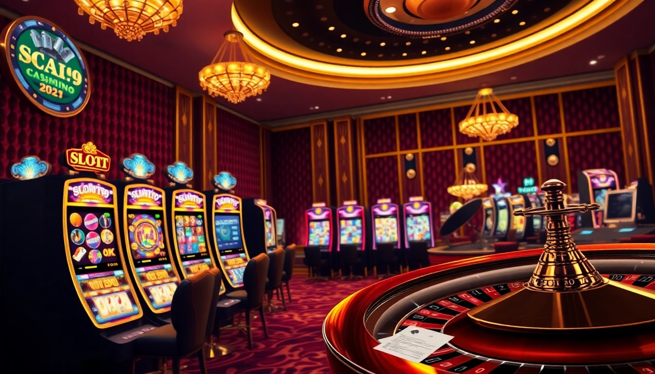 SLOT99 slot machines and vibrant casino scene showcasing professional gaming experience.