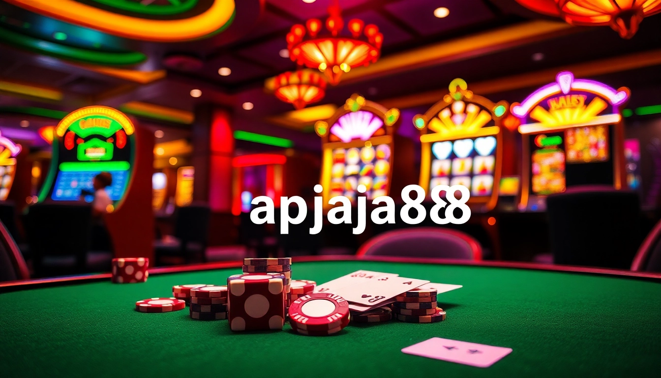 Engage with situs apiraja88 at a luxurious casino table filled with vibrant poker chips and playing cards.