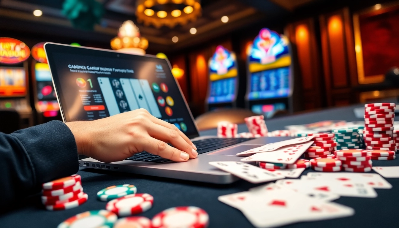 Engaging visual of đăng nhập ee88 with a player ready to explore diverse casino games.