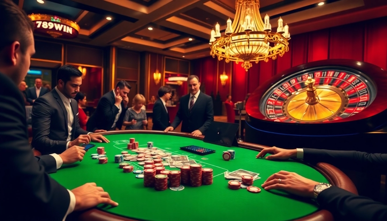Experience the thrilling atmosphere of 789win poker tables filled with excitement and professional players.