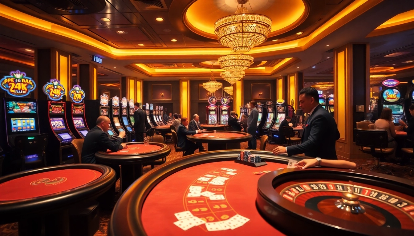 Experience excitement at the 24kclub with vibrant casino tables and engaging gameplay.