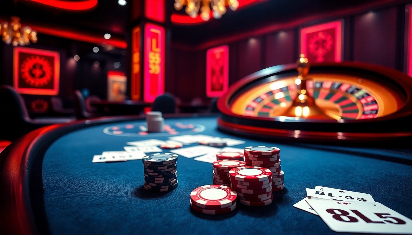 Experience thrilling gameplay at BL555 online casino with vibrant poker and roulette action.