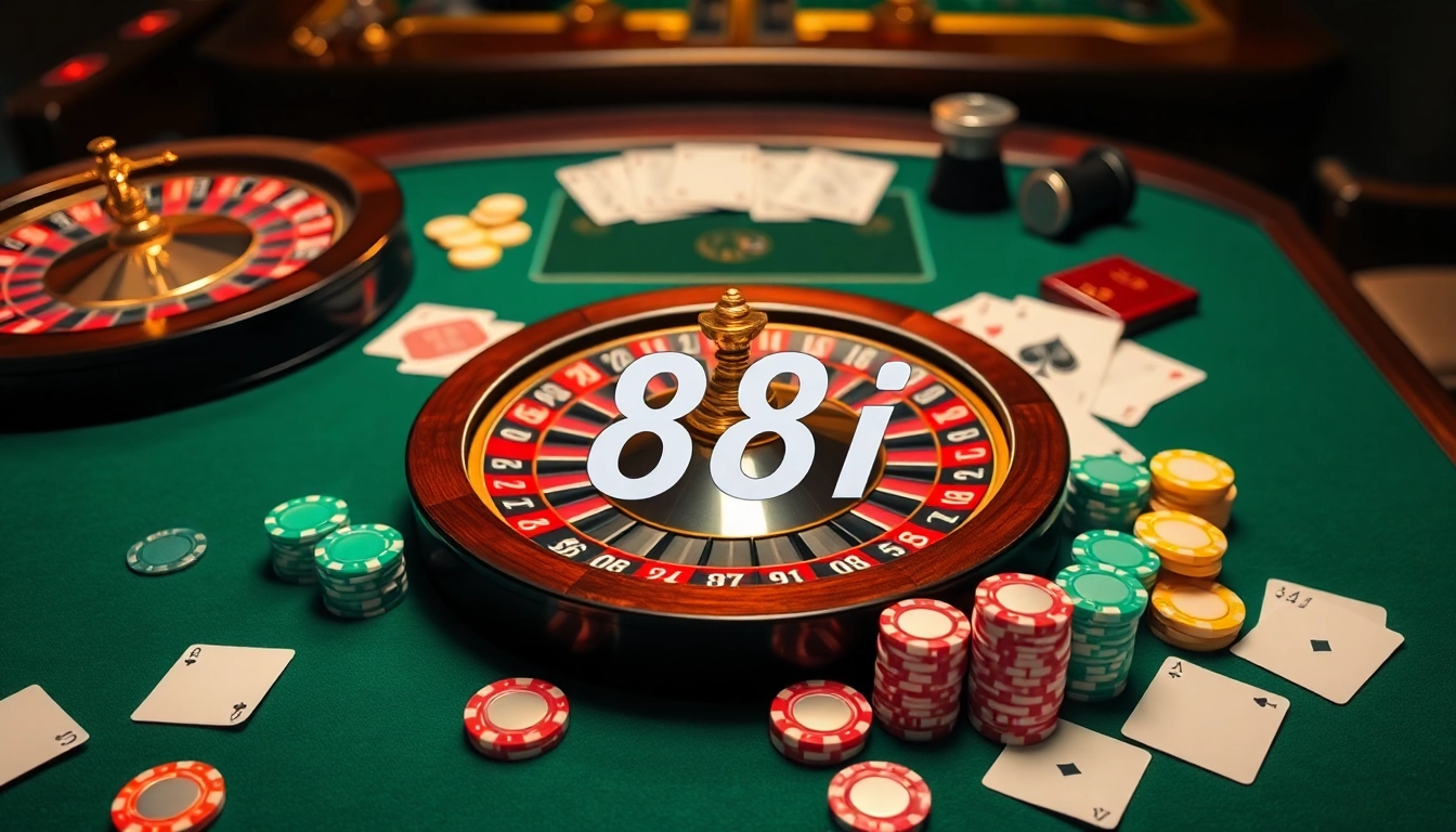 Engage with the thrilling atmosphere of 88i as players roll dice and spin the roulette wheel in a sophisticated gaming setting.