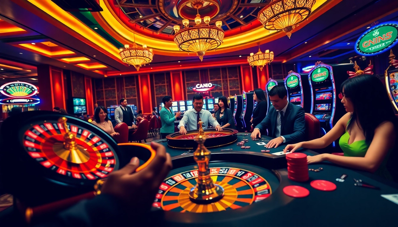 Experience the excitement of RR88 COM with thrilling casino gameplay in a vibrant setting.