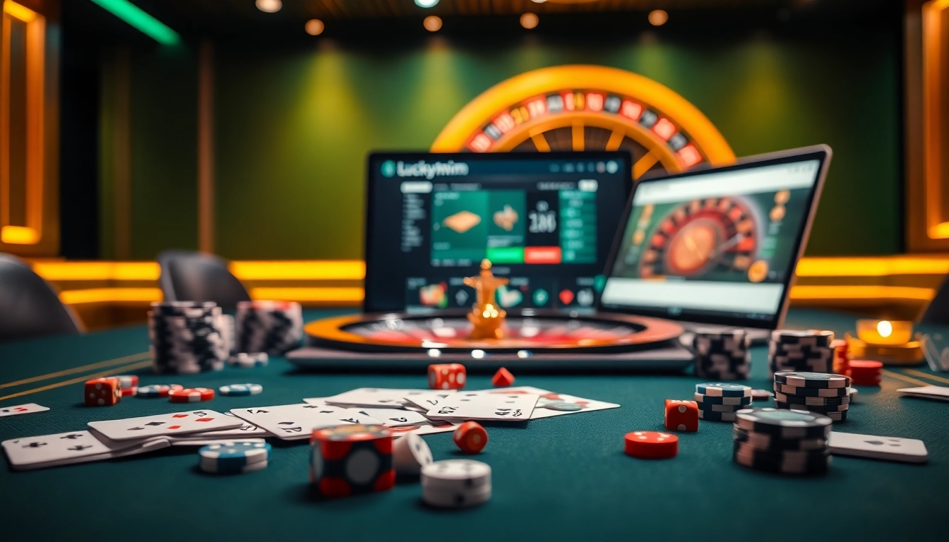 Playing poker with luxury at https://luckywin.name casino table, showcasing excitement and winning potential.